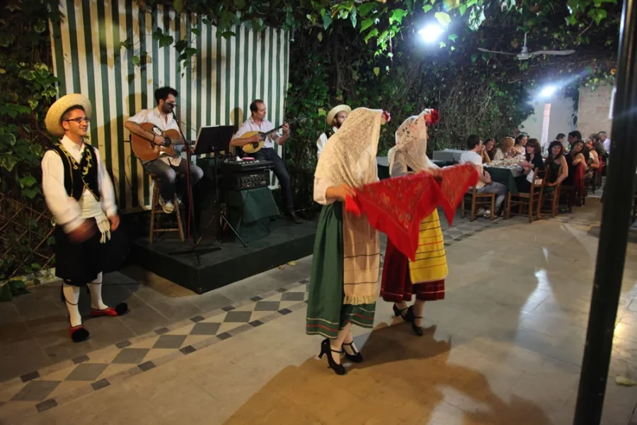 greek taverna evening corfu 2